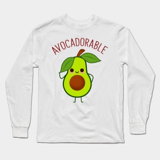 Avocadorable Cute Avocado Long Sleeve T-Shirt